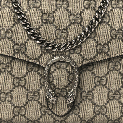 Gucci GG Supreme Monogram Mini Dionysus Chain Wallet Beige Black 7 of 9