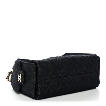Chanel Denim Quilted Mini Chanel 25 Handbag Dark Blue 4 of 11