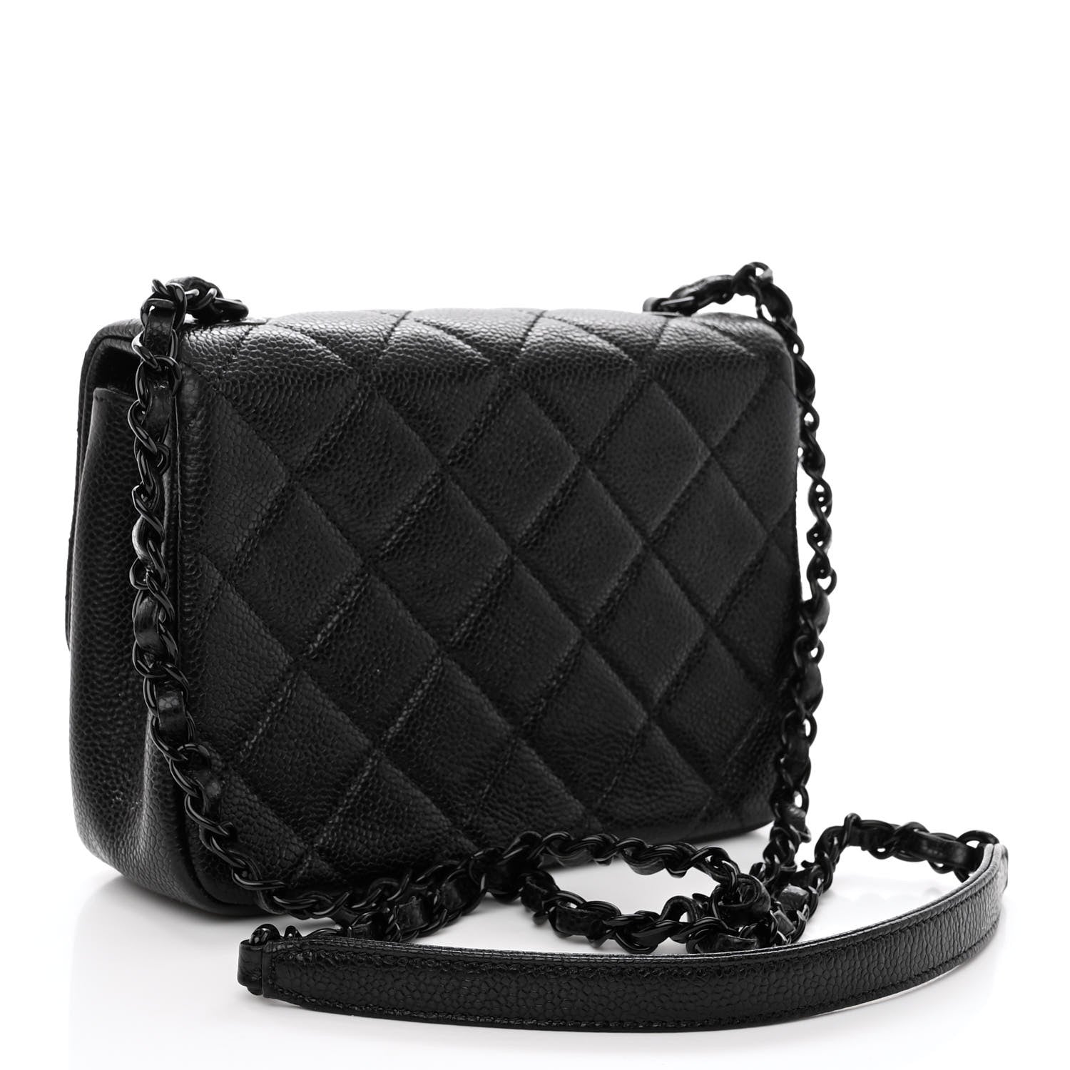 Chanel Caviar Quilted Incognito Mini Square Flap Black 3 of 11