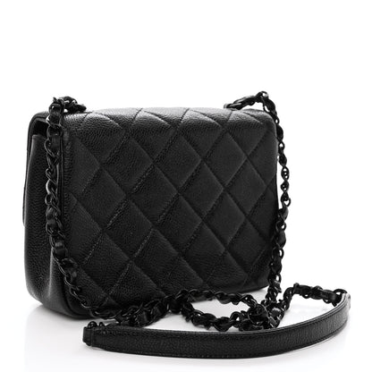 Chanel Caviar Quilted Incognito Mini Square Flap Black 3 of 11