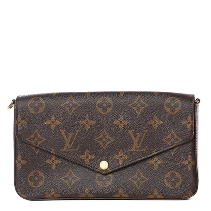 Louis Vuitton Monogram Pochette Felicie Chain Wallet Fuchsia 1 of 10
