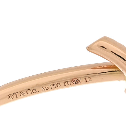 Tiffany 18K Rose Gold Diamond Tiffany Knot Earrings 4 of 5