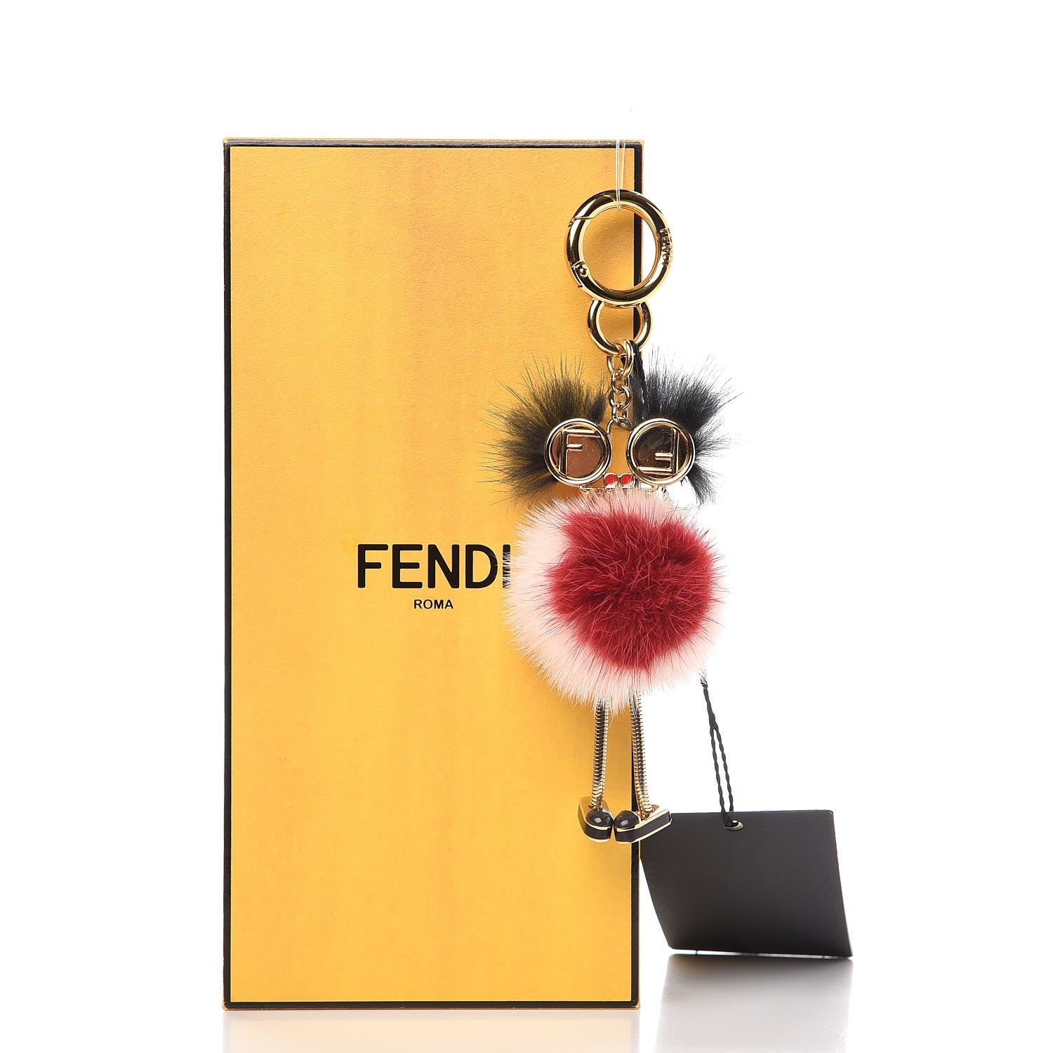 Fendi Mink Fur F is Chick Pom Pom Bag Charm Pink 3 of 3