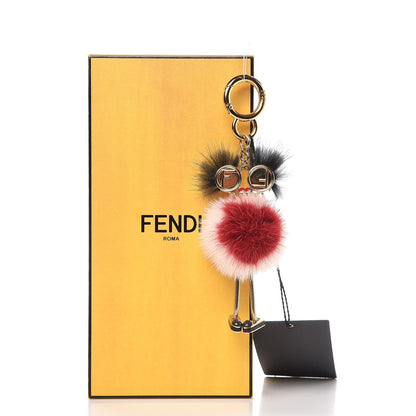 Fendi Mink Fur F is Chick Pom Pom Bag Charm Pink 3 of 3