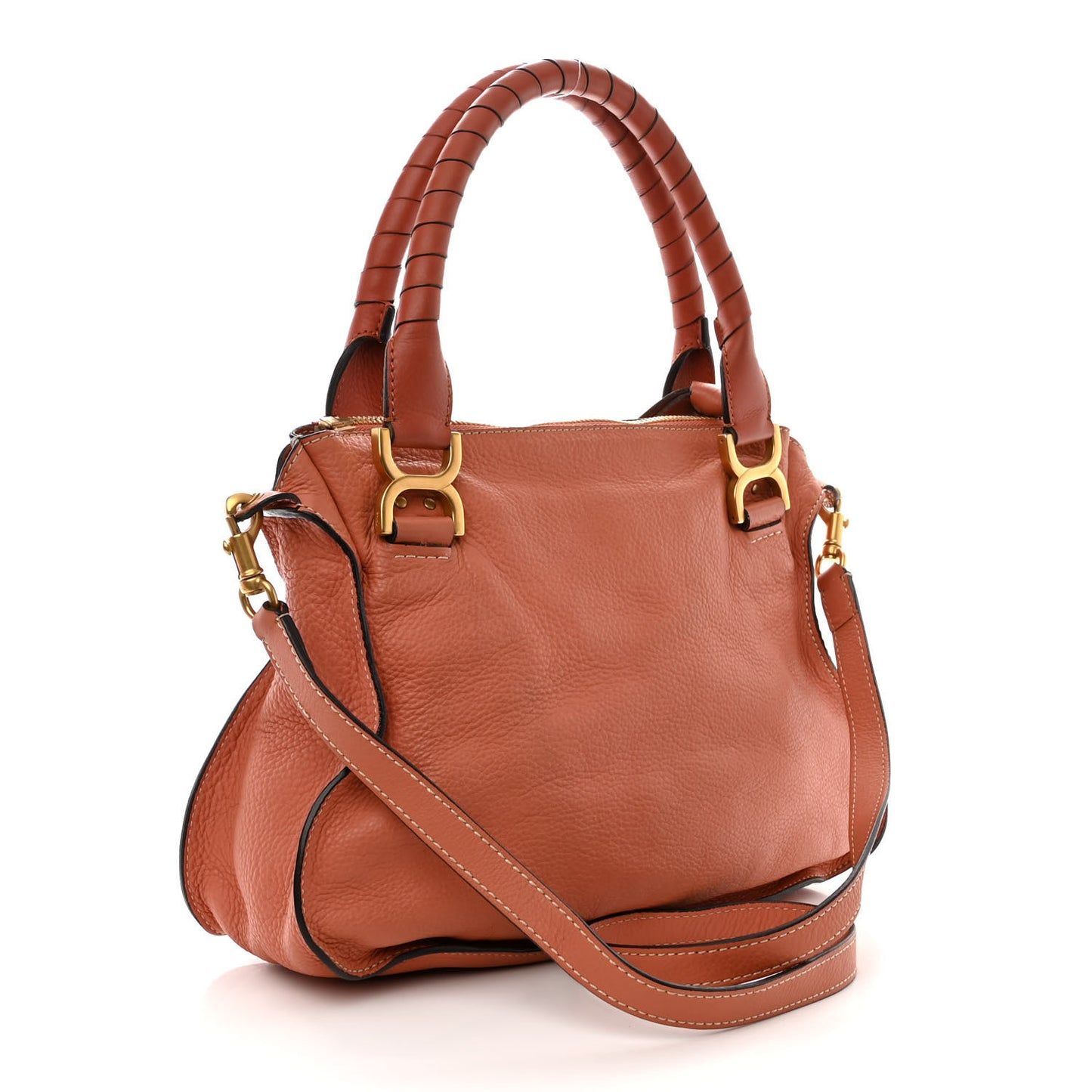 Calfskin Small Marcie Satchel Maple Leaf