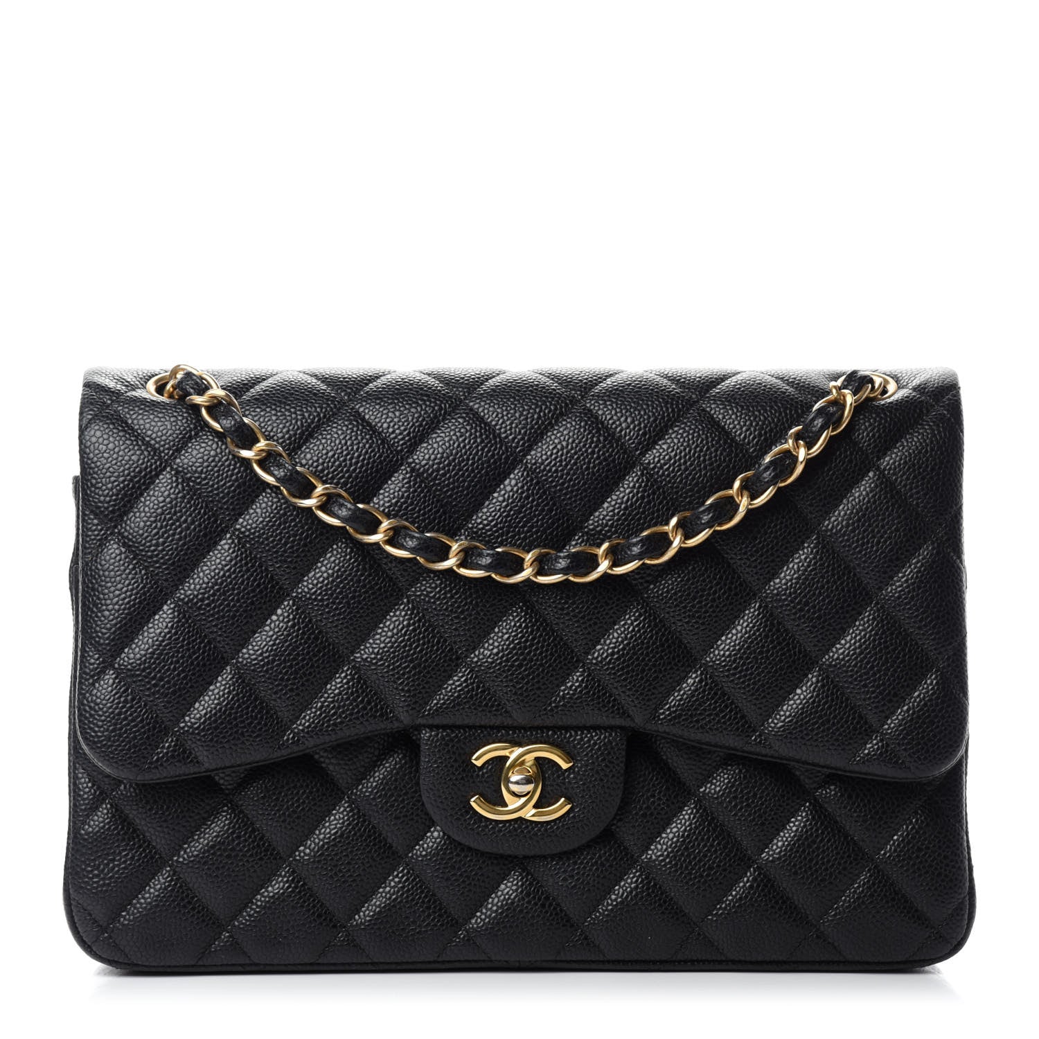 Chanel Caviar Quilted Jumbo Double Flap Black 1 of 11