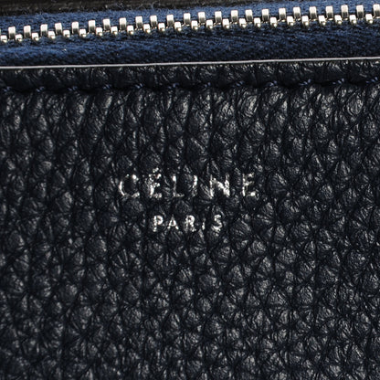 Celine Textured Calfskin Cosmetic Pouch Bag Navy 8 of 9