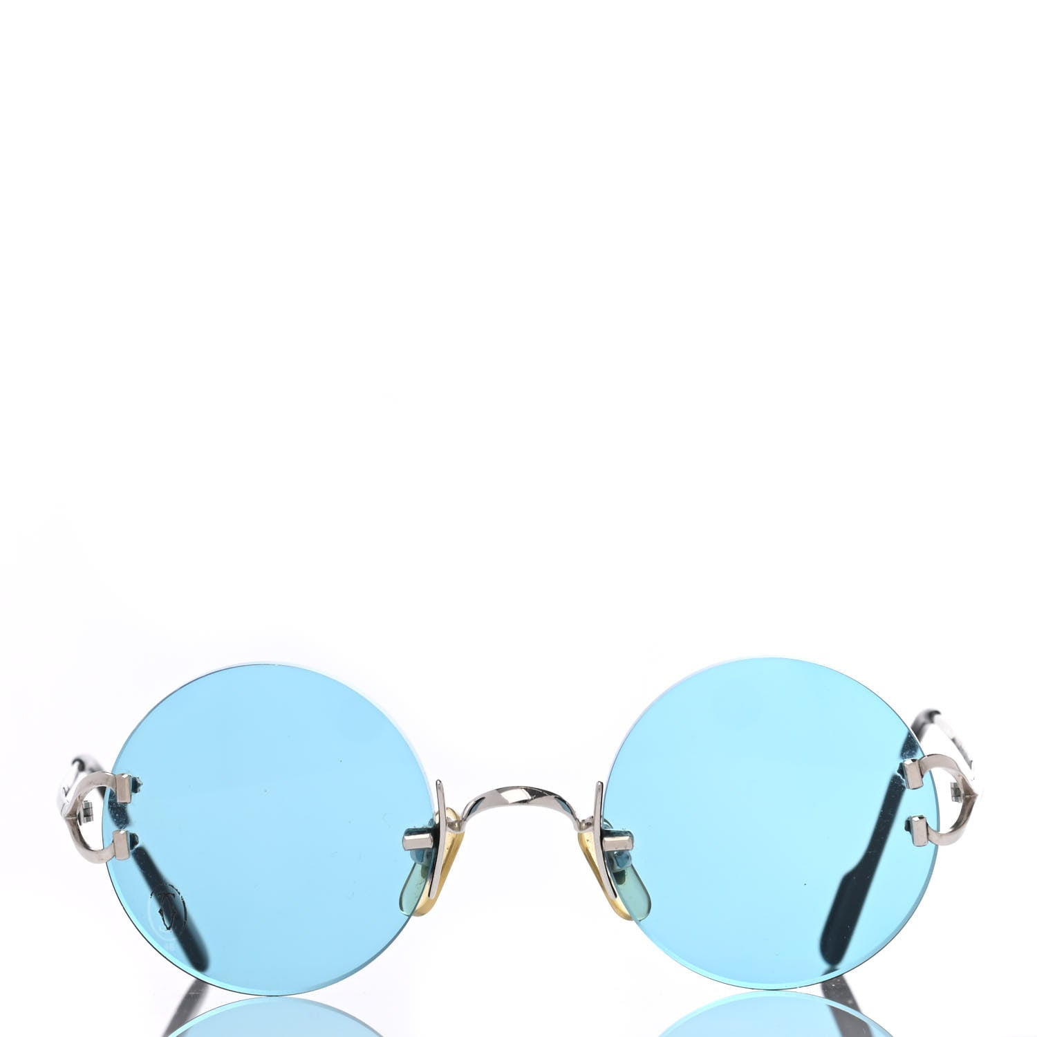 Cartier Rimless C-Decor Round Sunglasses Blue 2 of 7