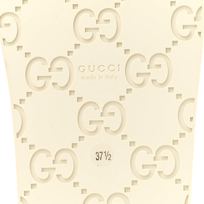 Gucci Monogram GG Calfskin Angelina Platform 55mm Slide Sandals 37.5 Rose Dust 8 of 10