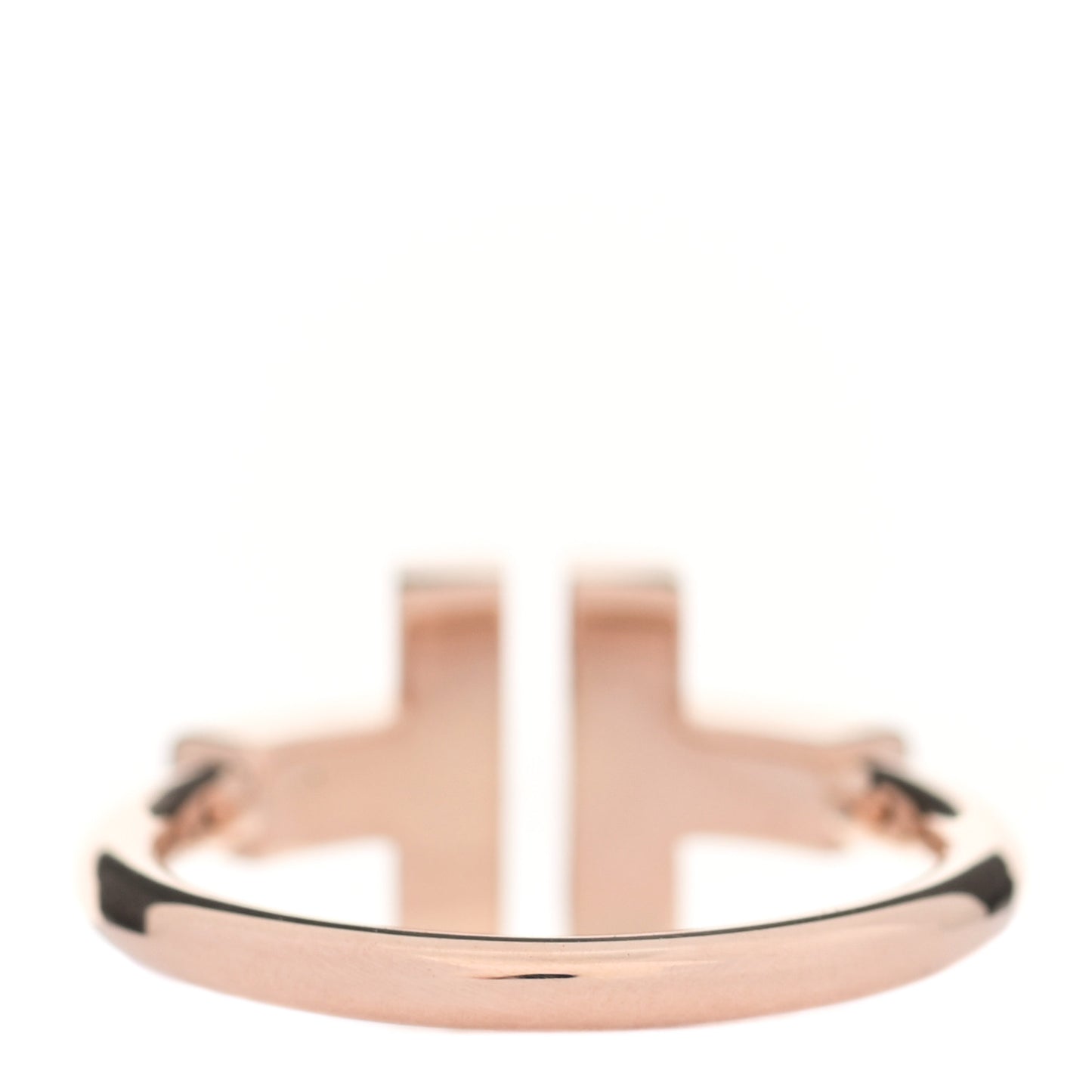 18K Rose Gold Diamond Mother of Pearl T Wire Ring 49 5
