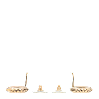 Chanel Twisted CC Earrings Light Gold 3 of 5