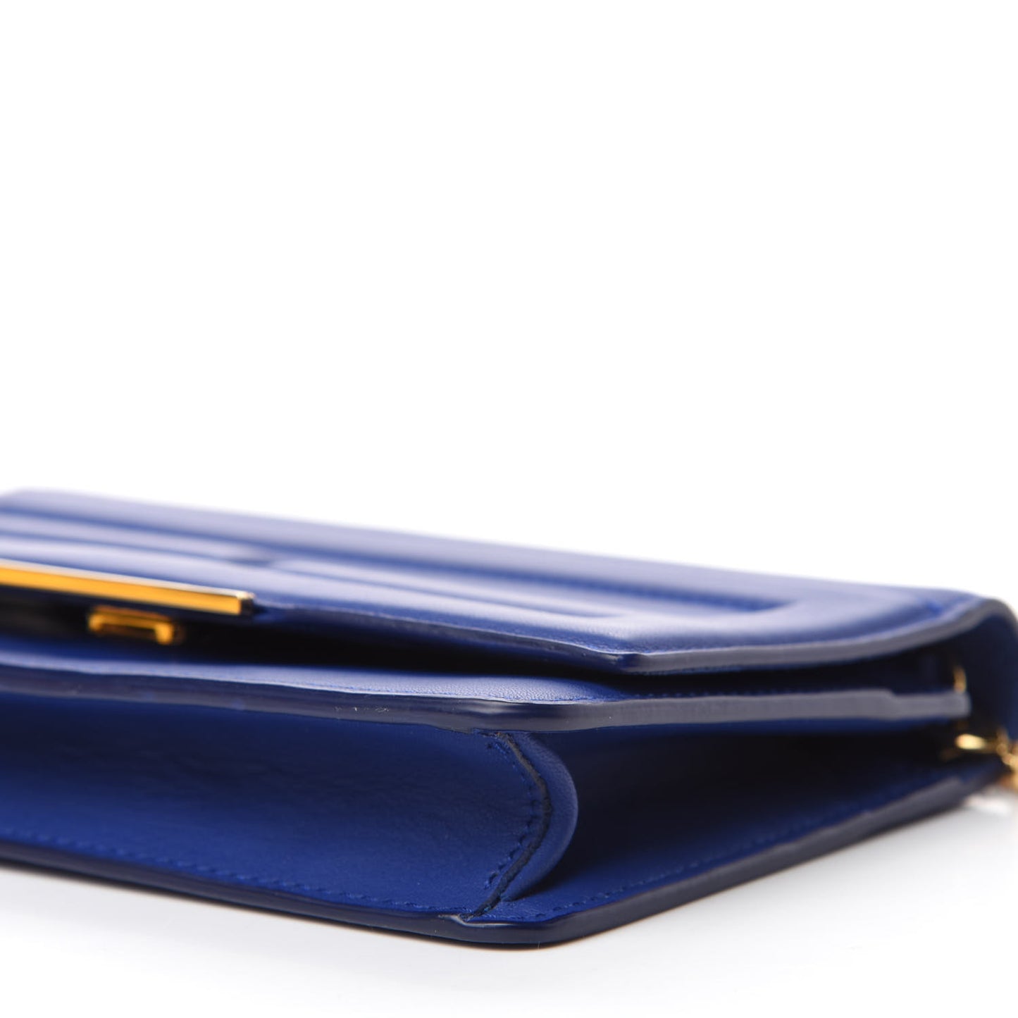 Vitello Flamingo Tube Wallet on Chain Blue Neon