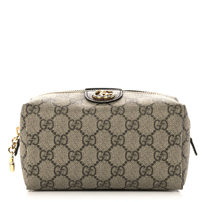 Gucci Soft GG Supreme Monogram Calfskin Medium Ophidia Cosmetic Case Beige Ebony New Acero 1 of 11