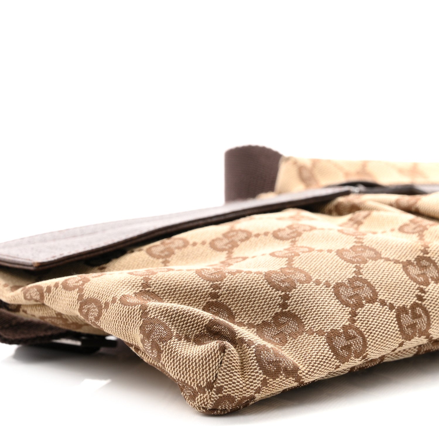Gucci GG Monogram Double Pocket Belt Bag Dark Brown 8 of 9