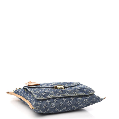 Louis Vuitton Monogram Denim Sac Plat Blue 4 of 9