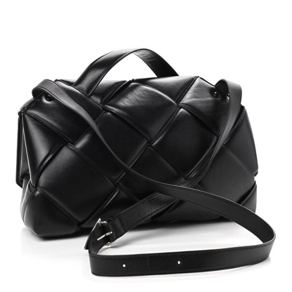Bottega Veneta Nappa Intreccio Padded Top Handle Shoulder Bag Black 3 of 8