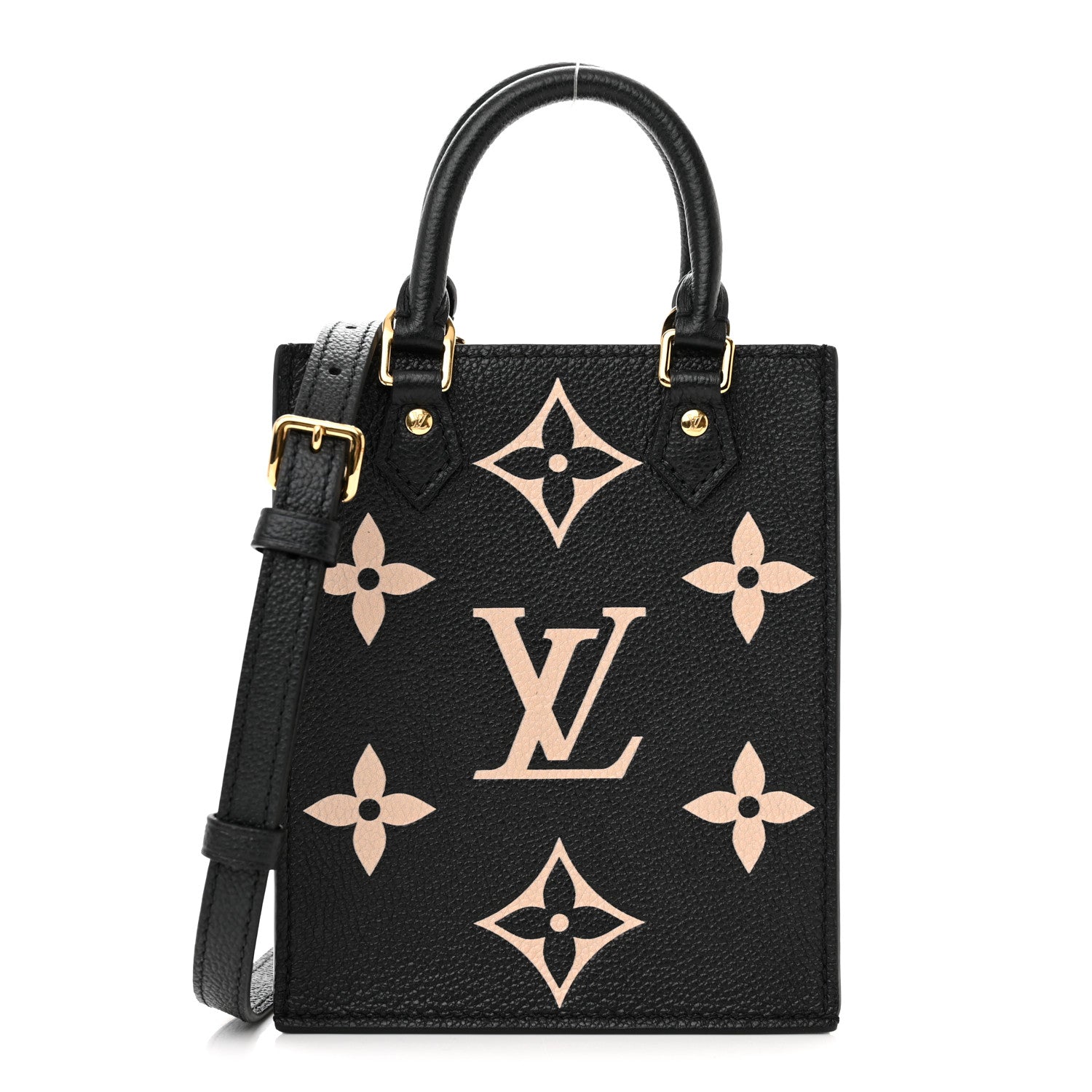 Louis Vuitton Empreinte Monogram Giant Petit Sac Plat Black Beige 1 of 9
