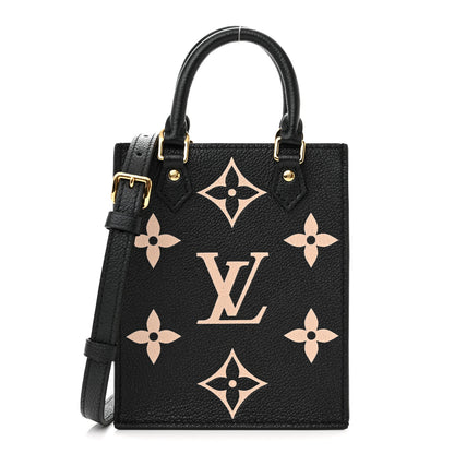 Louis Vuitton Empreinte Monogram Giant Petit Sac Plat Black Beige 1 of 9