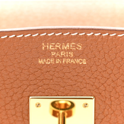 Hermes Taurillon Clemence Birkin 35 Gold 6 of 10