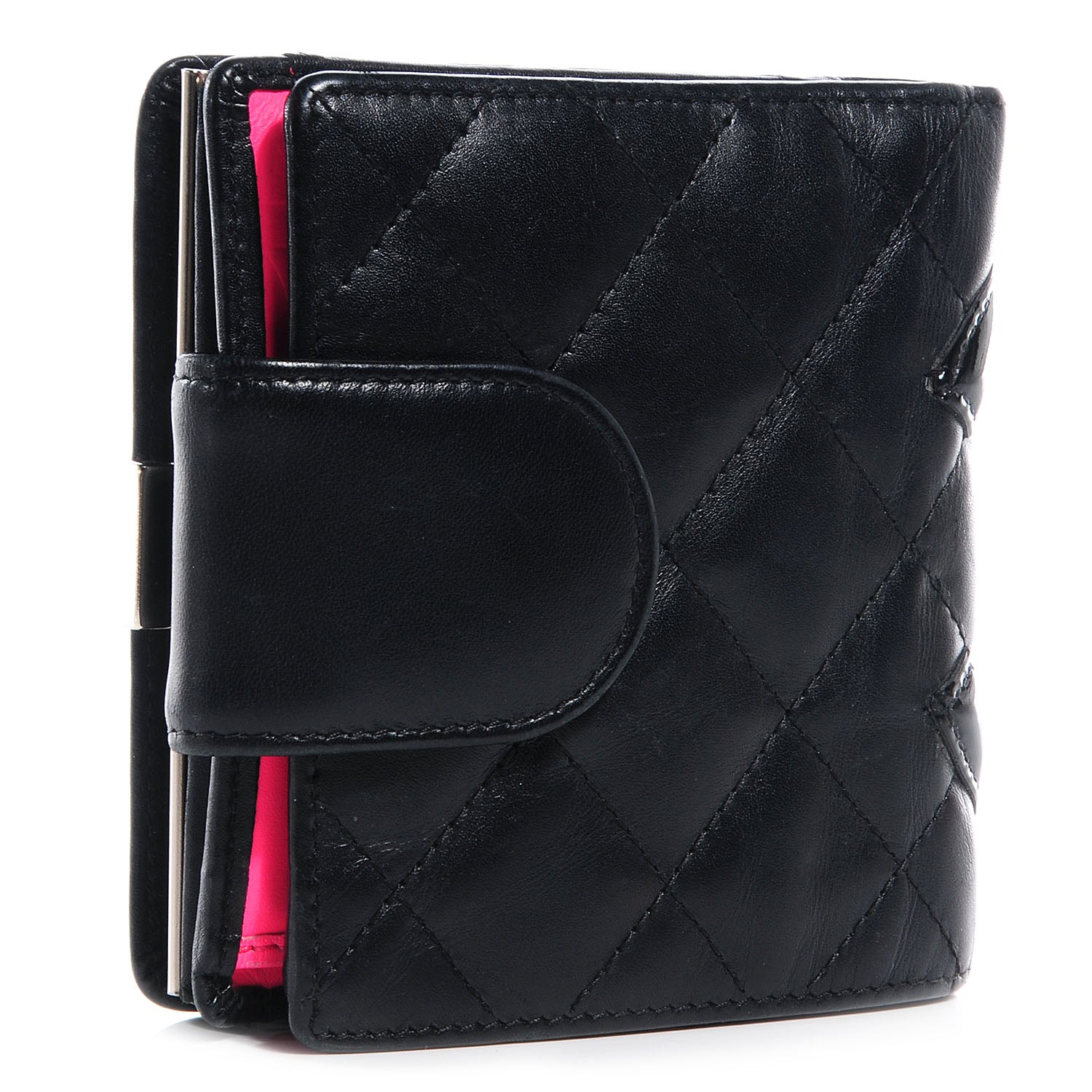 Chanel Calfskin Quilted Cambon Bi-Fold Wallet Black 3 of 7