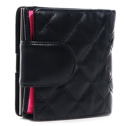 Chanel Calfskin Quilted Cambon Bi-Fold Wallet Black 3 of 7