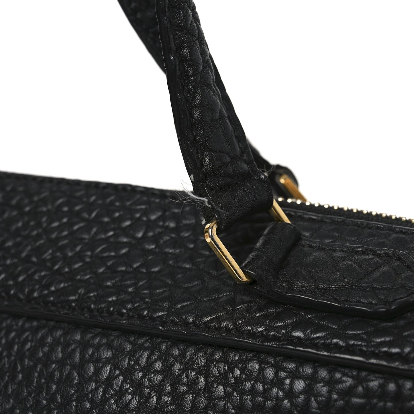 Bullhide Calfskin Medium Ring Bag Black