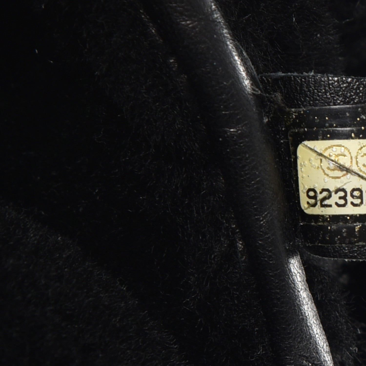 Chanel Shearling Suede Quilted Fur Flap Black 7 of 10