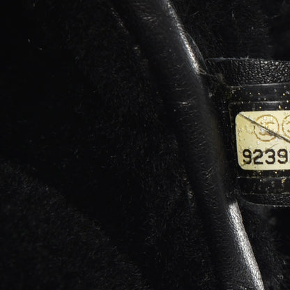 Chanel Shearling Suede Quilted Fur Flap Black 7 of 10