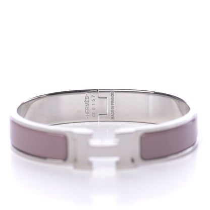 Hermes Enamel Narrow Clic Clac H Bracelet PM Rose Poudre 4 of 4