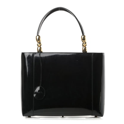Christian Dior Patent Gold Beaded Malice Tote Black 1 of 14
