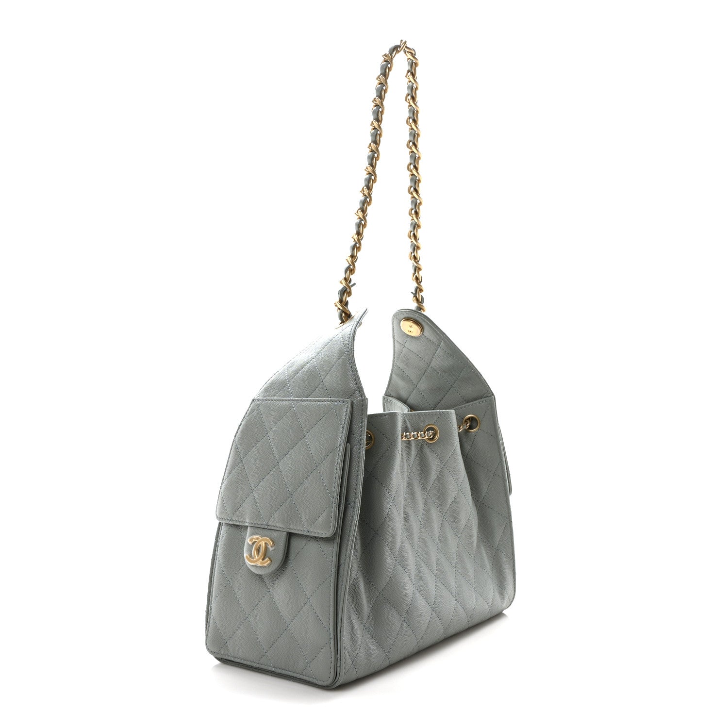 Chanel Caviar Quilted Small Chanel 25 Handbag Light Green 3 of 11