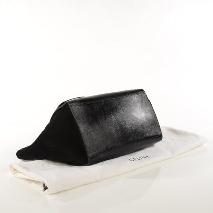 Celine Vernice Suede Large Trapeze Black 4 of 9