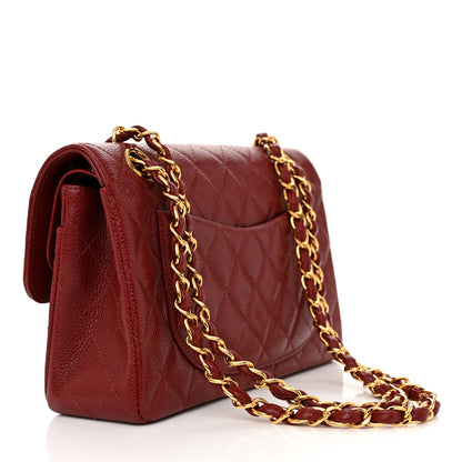 Chanel Caviar Quilted Small Double Flap Dark Red 3 of 10