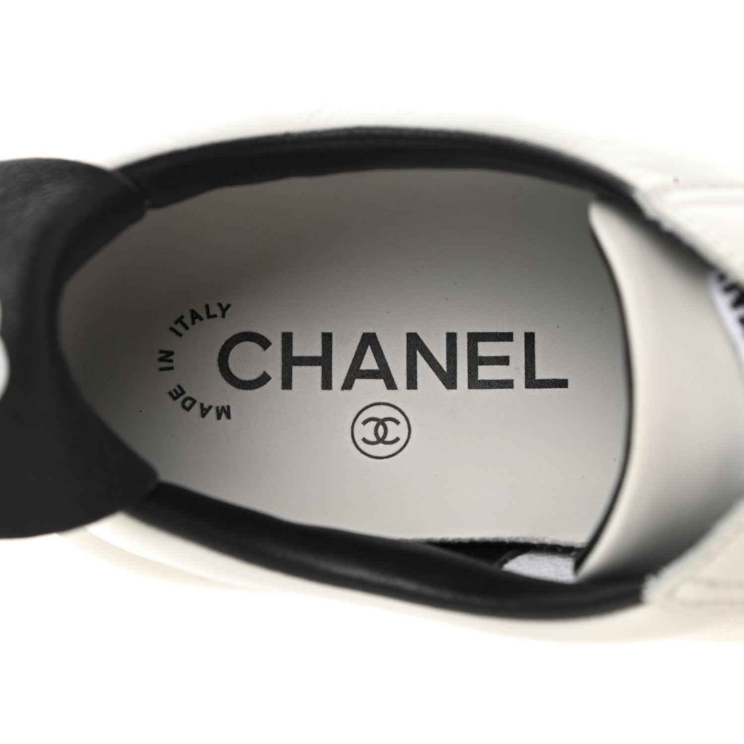 Chanel Calfskin CC Womens Sneakers 38.5 White 7 of 11