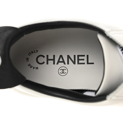 Chanel Calfskin CC Womens Sneakers 38.5 White 7 of 11