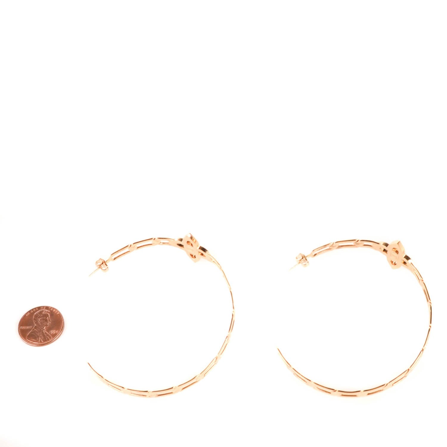 Louis Vuitton Swarovski Crystal Flower Power Hoop Earrings Gold 2 of 6