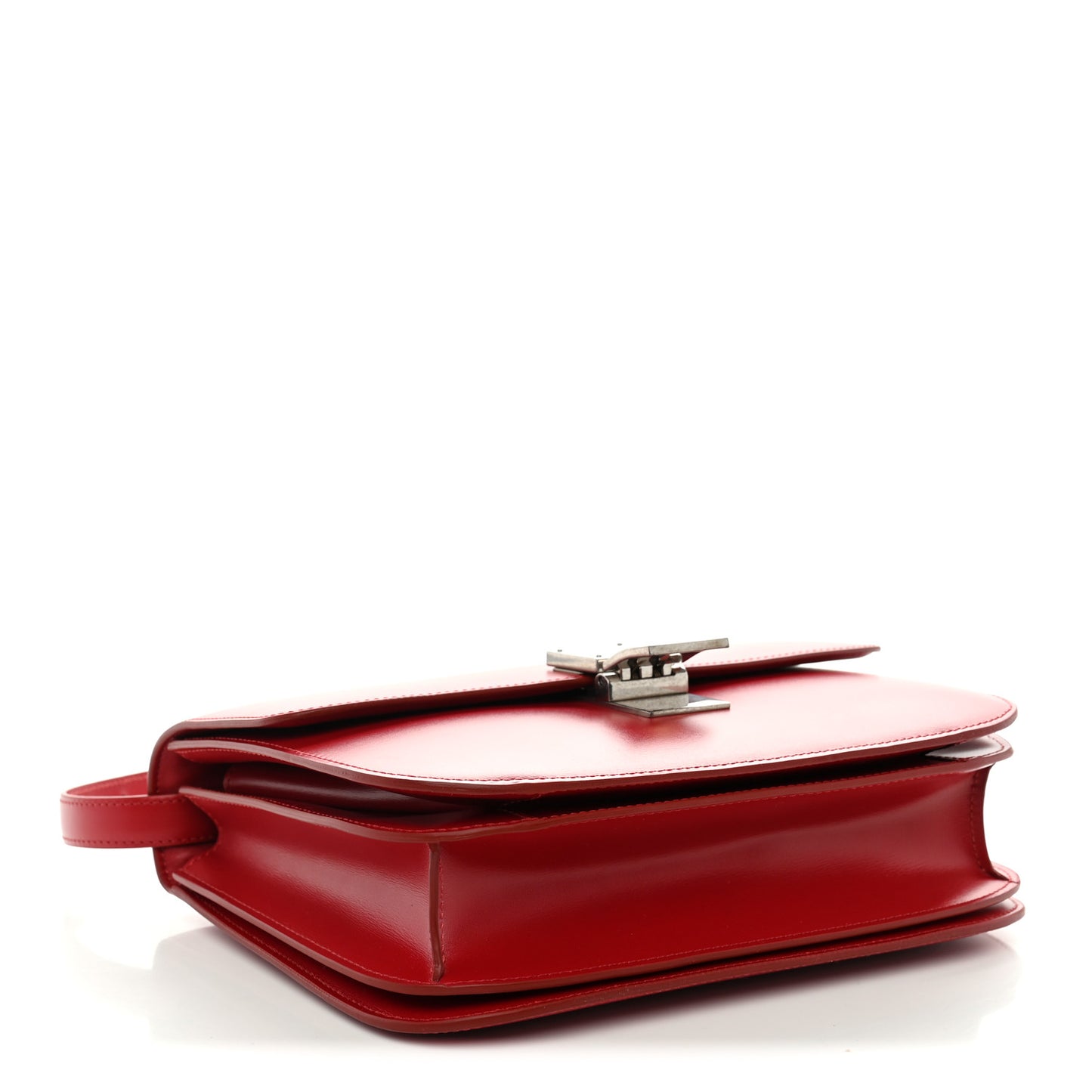Box Calfskin Medium Classic Box Flap Bag Red