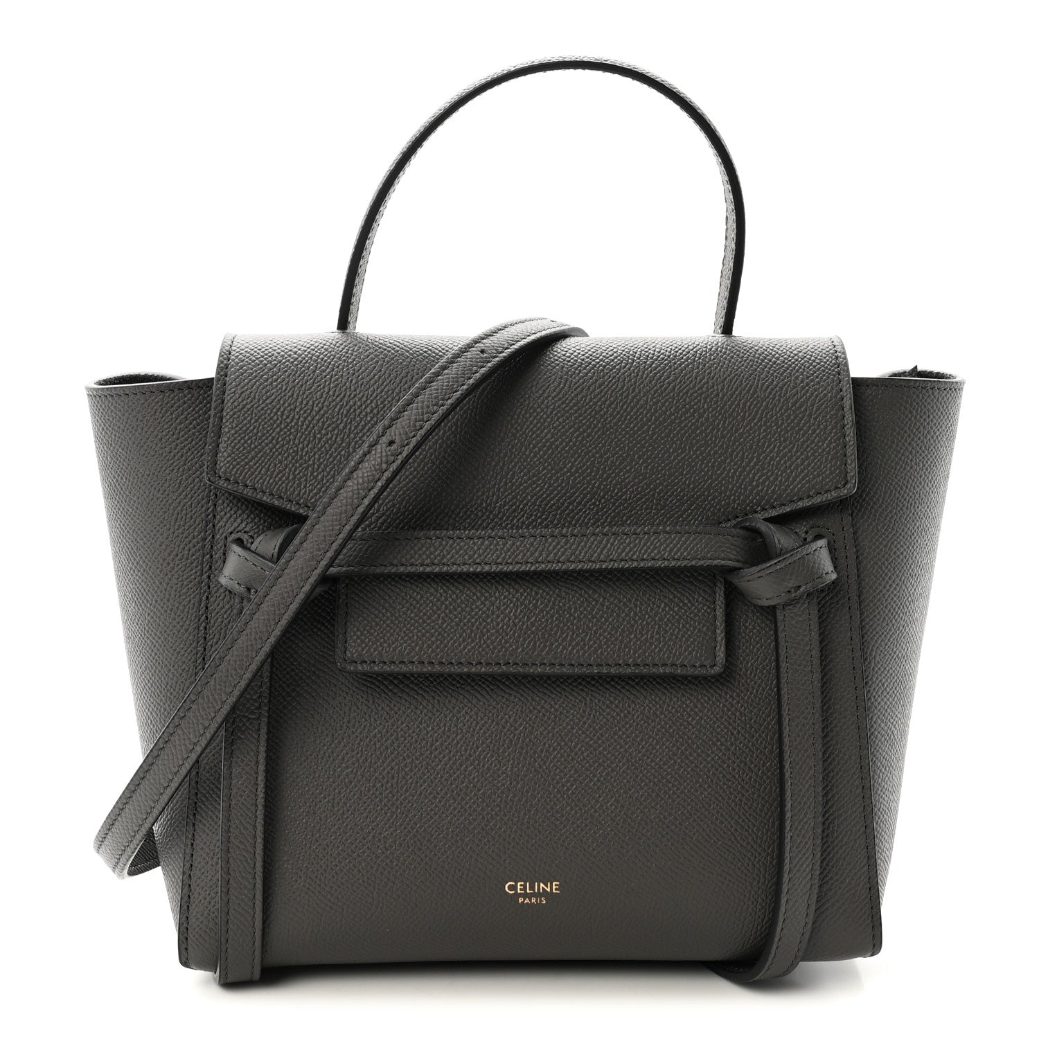 Celine Grained Calfskin Nano Belt Bag Grey 1 of 10