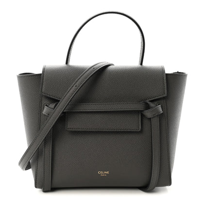 Celine Grained Calfskin Nano Belt Bag Grey 1 of 10