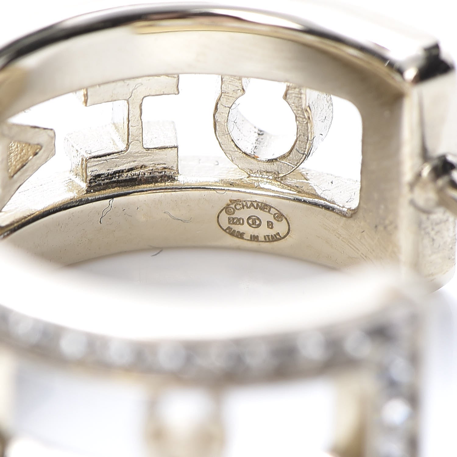 Chanel Metal Crystal Bow-tiful CC Hoop Earrings Gold 5 of 6