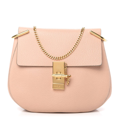 Chloe Grained Lambskin Drew Shoulder Bag Cement Pink 1 of 11
