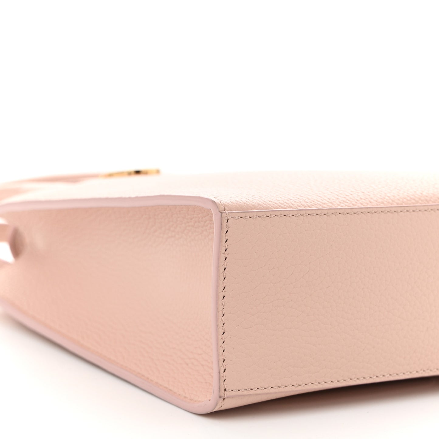 Grainy Calfskin Micro Frances Tote Dusky Pink