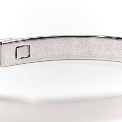 Hermes 18K White Gold Pave Diamond PM Collier De Chien Bracelet ST 7 of 7