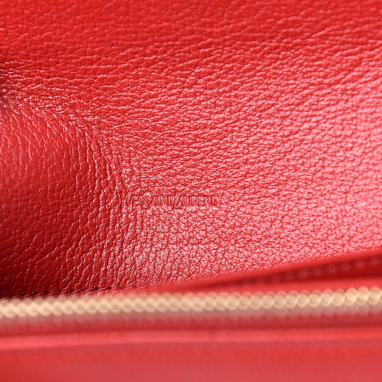 Saint Laurent Goatskin Belle De Jour Flap Wallet Rouge Orient 6 of 11