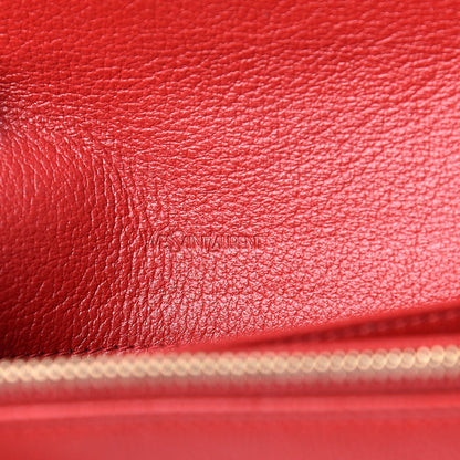 Saint Laurent Goatskin Belle De Jour Flap Wallet Rouge Orient 6 of 11
