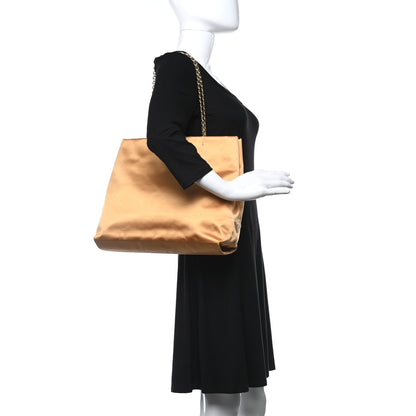 Prada Satin Raso Chain Bag Gold 2 of 14