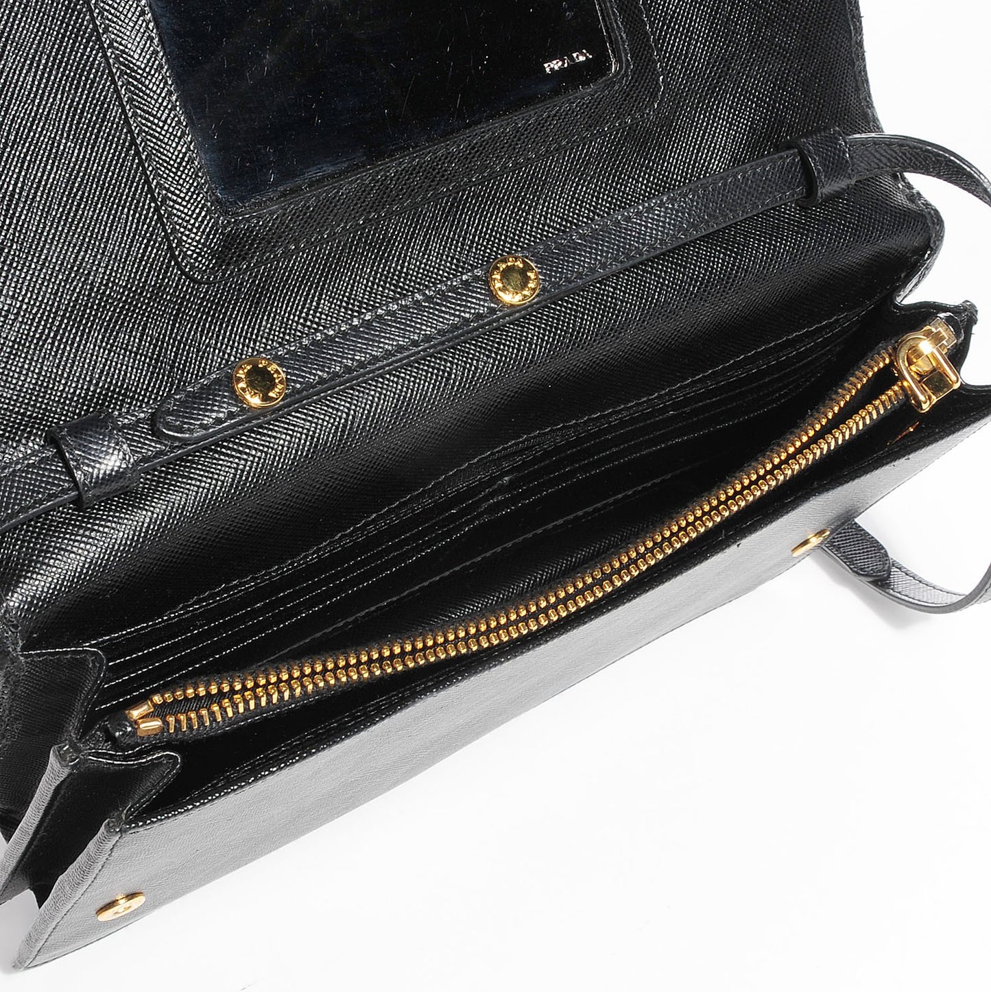 Saffiano Mini Crossbody Bag Black