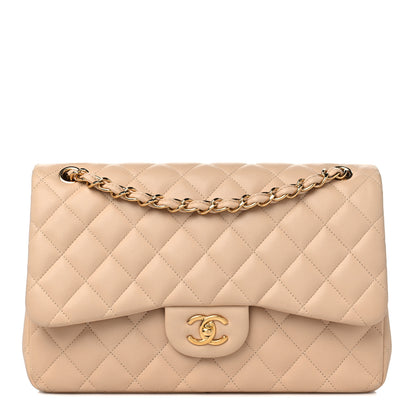 Chanel Lambskin Quilted Jumbo Double Flap Beige Clair 1 of 13