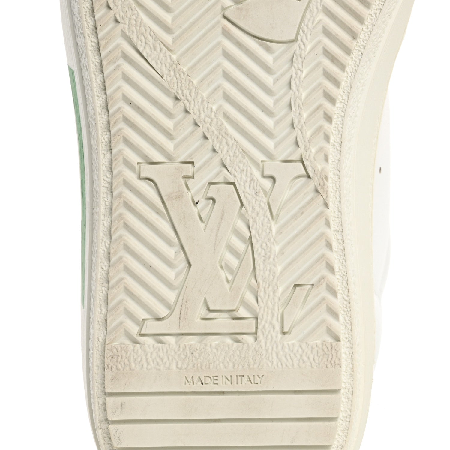 Louis Vuitton Calfskin Womens Charlie Sneakers 36.5 White Green 8 of 11