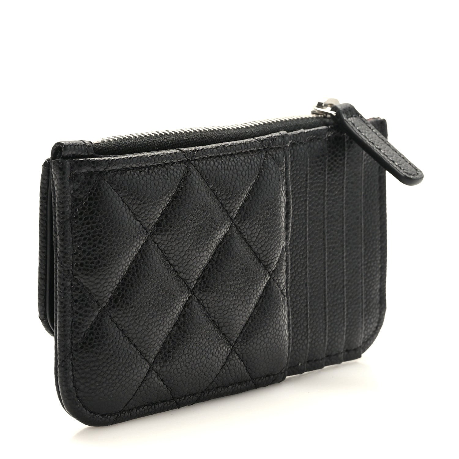 Chanel Caviar Quilted Flap Zip Card Holder Black 3 of 8